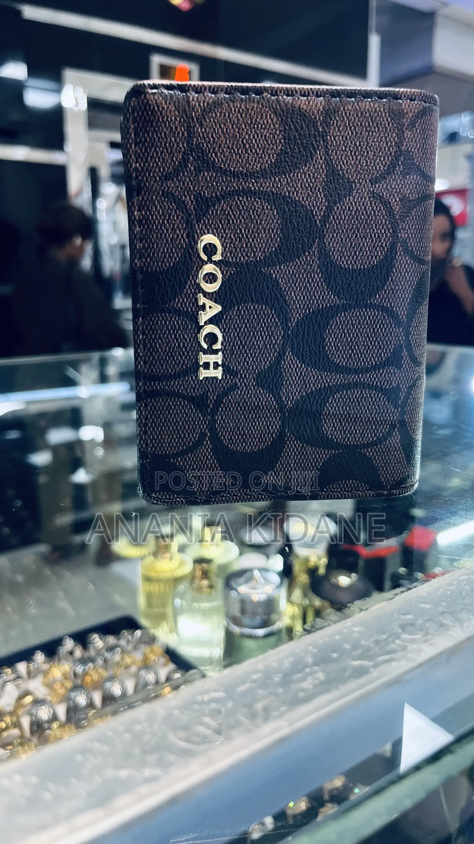 Original Leather Coach Mini Wallet