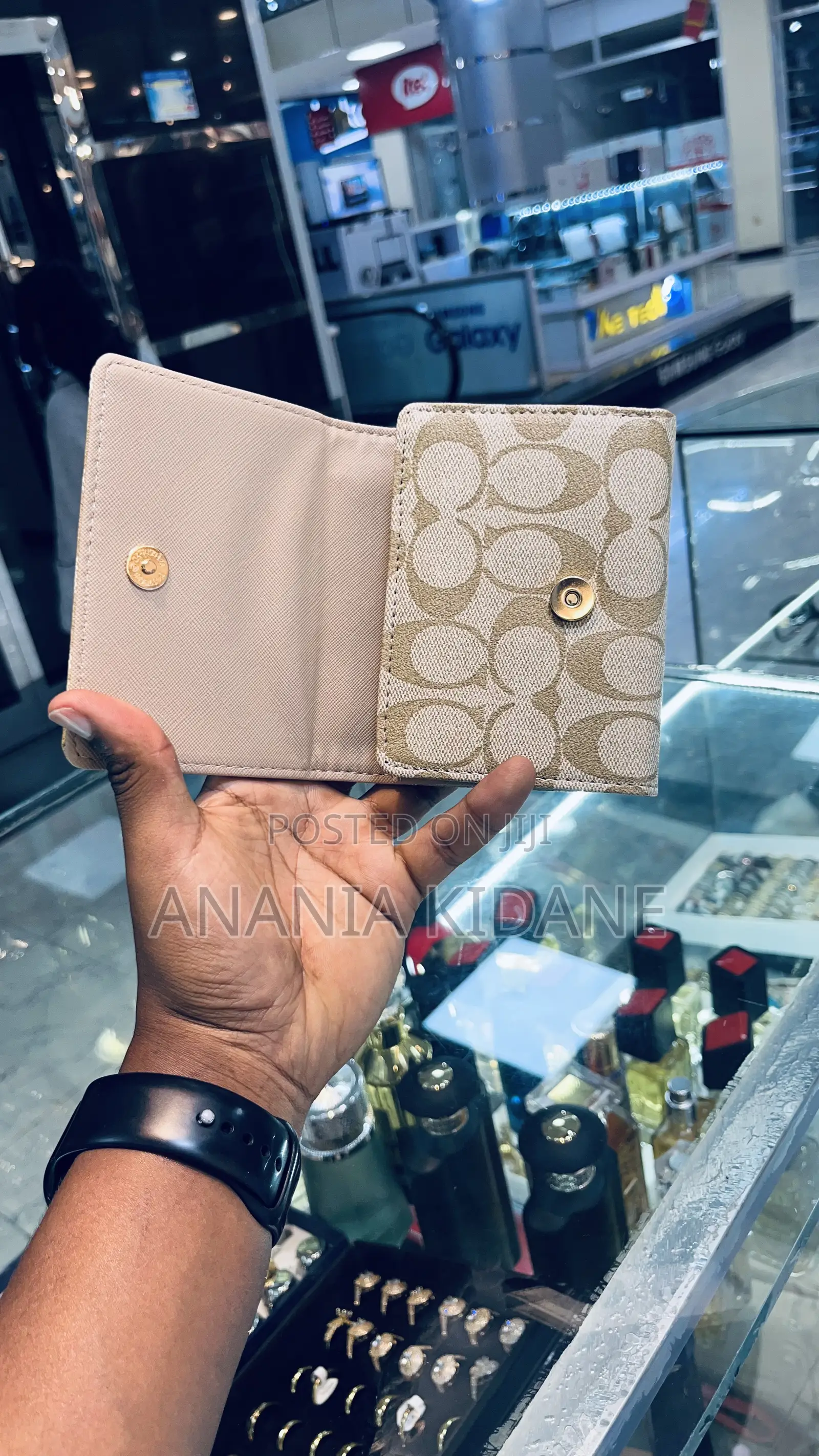 Original Leather Coach Mini Wallet