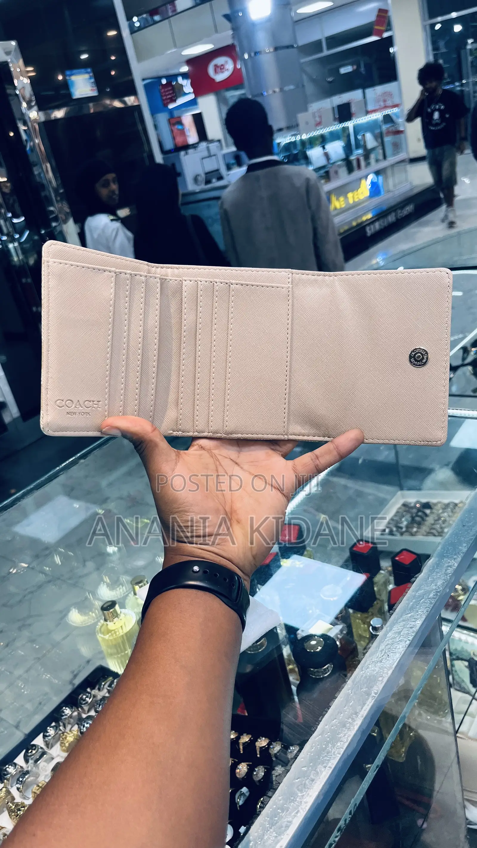 Original Leather Coach Mini Wallet