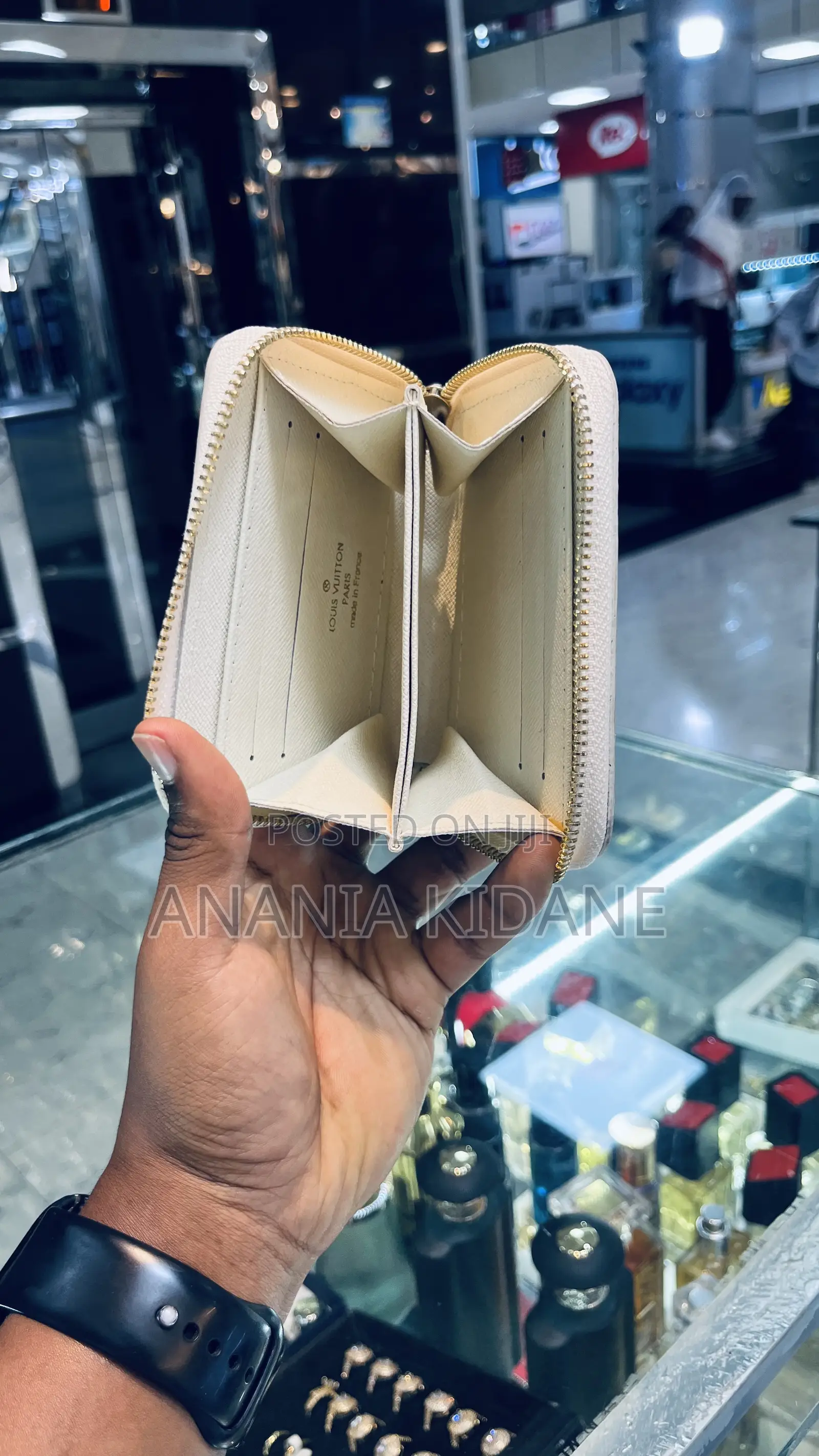Genuine Leather Mini Lv Wallet