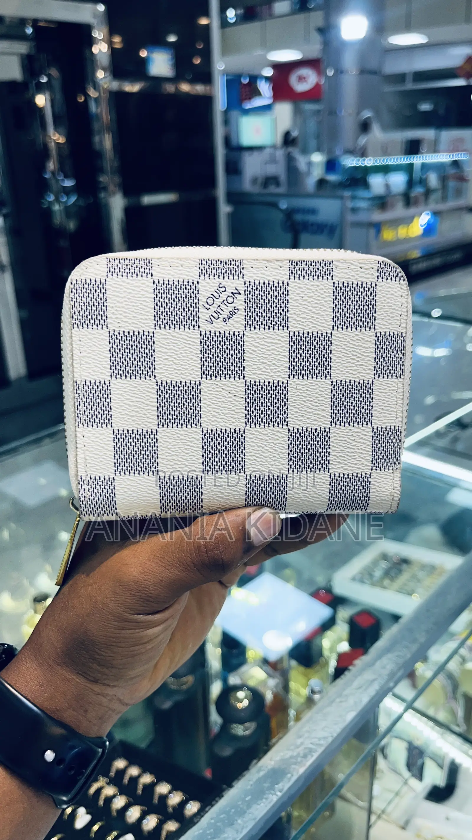 Genuine Leather Mini Lv Wallet