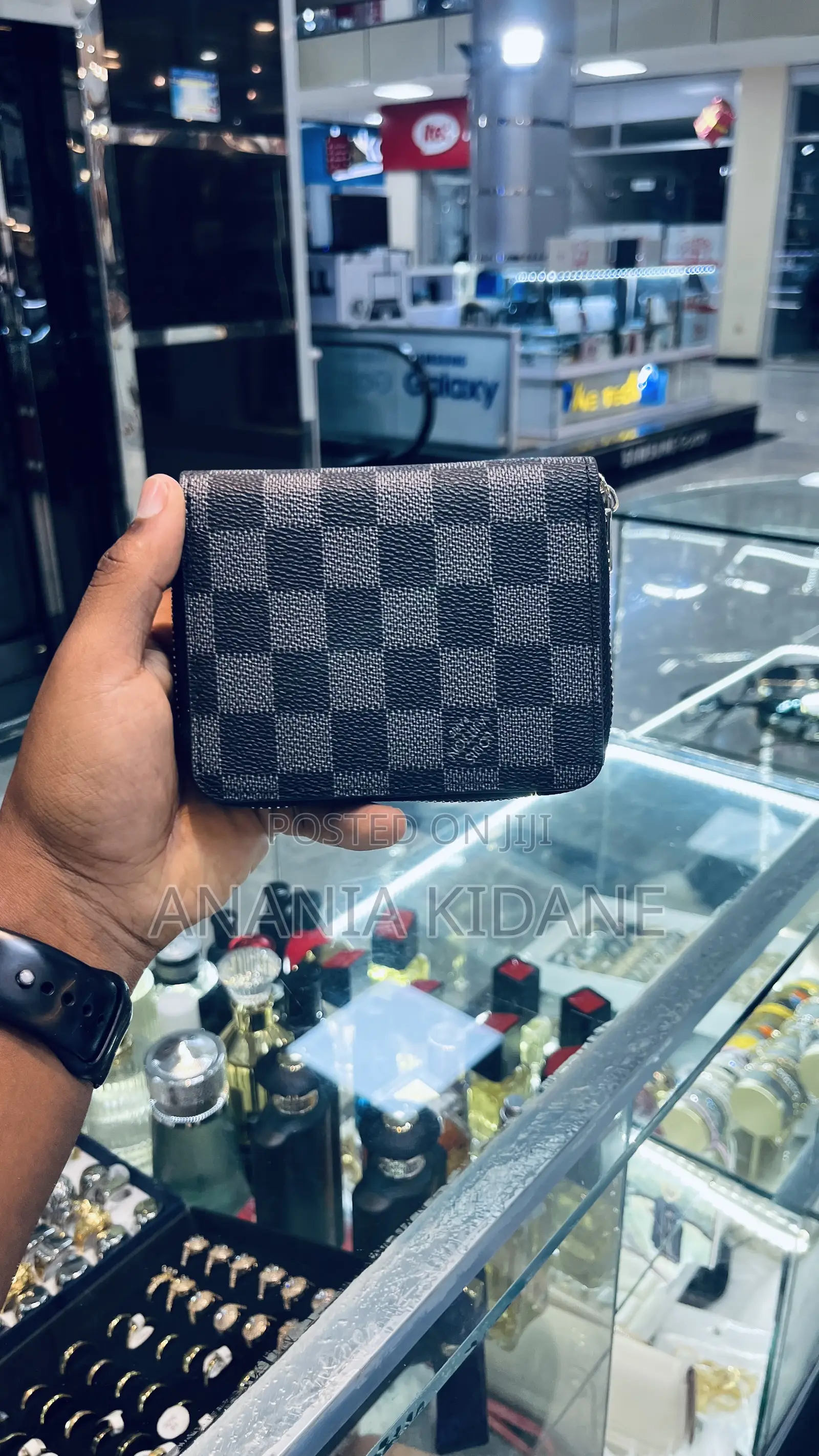 Genuine Leather Mini Lv Wallet