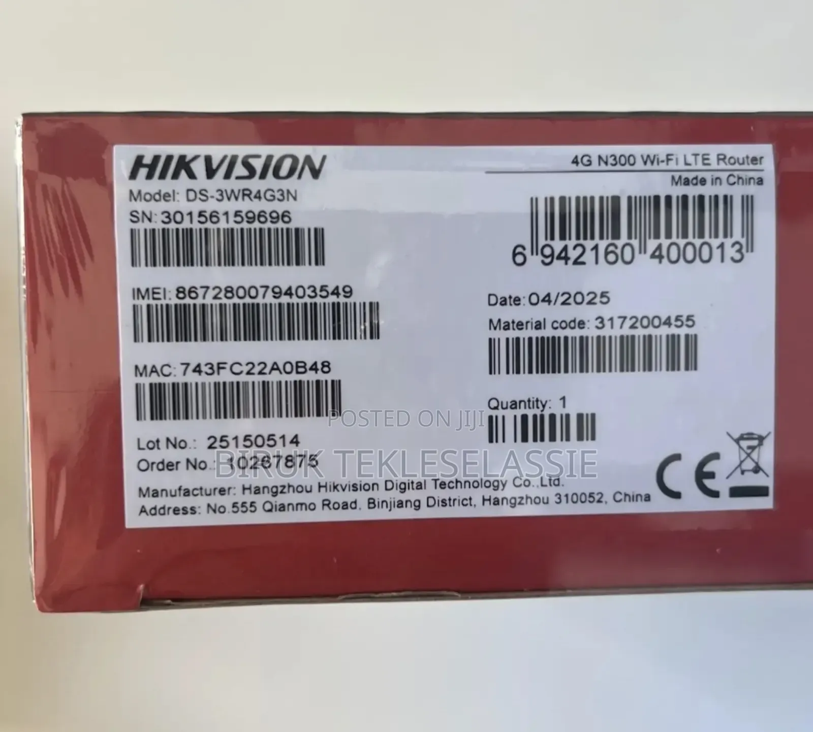 Hikvision 4g Lte Universal Sim Router 300mbps Wr4g3n