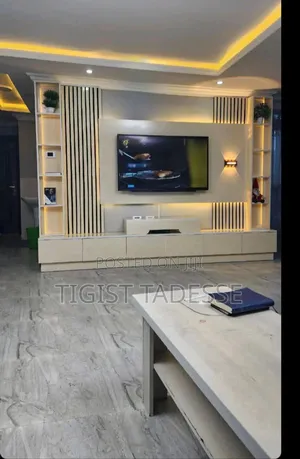 Modern Tv Unit With a Strong Frame Spacious Shelves for Accessories