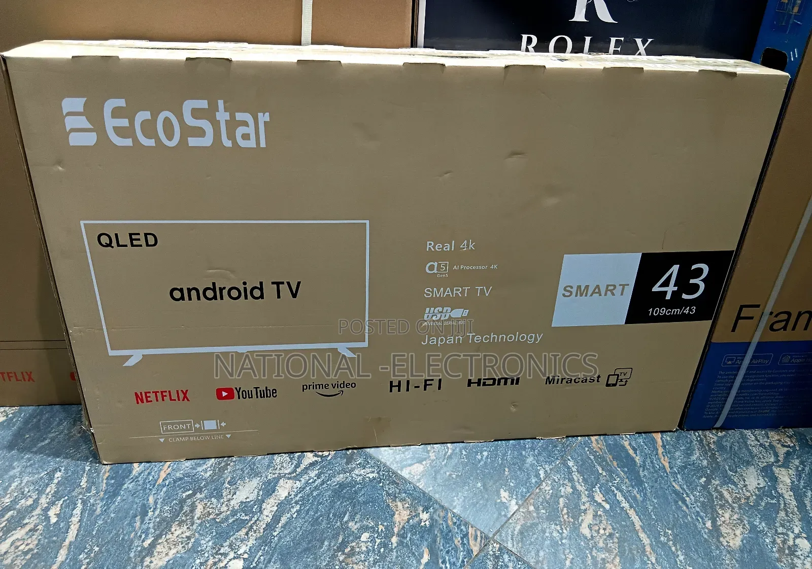 Eco Star 43 Inch Tv Smart Qled Nwe 2025 Model