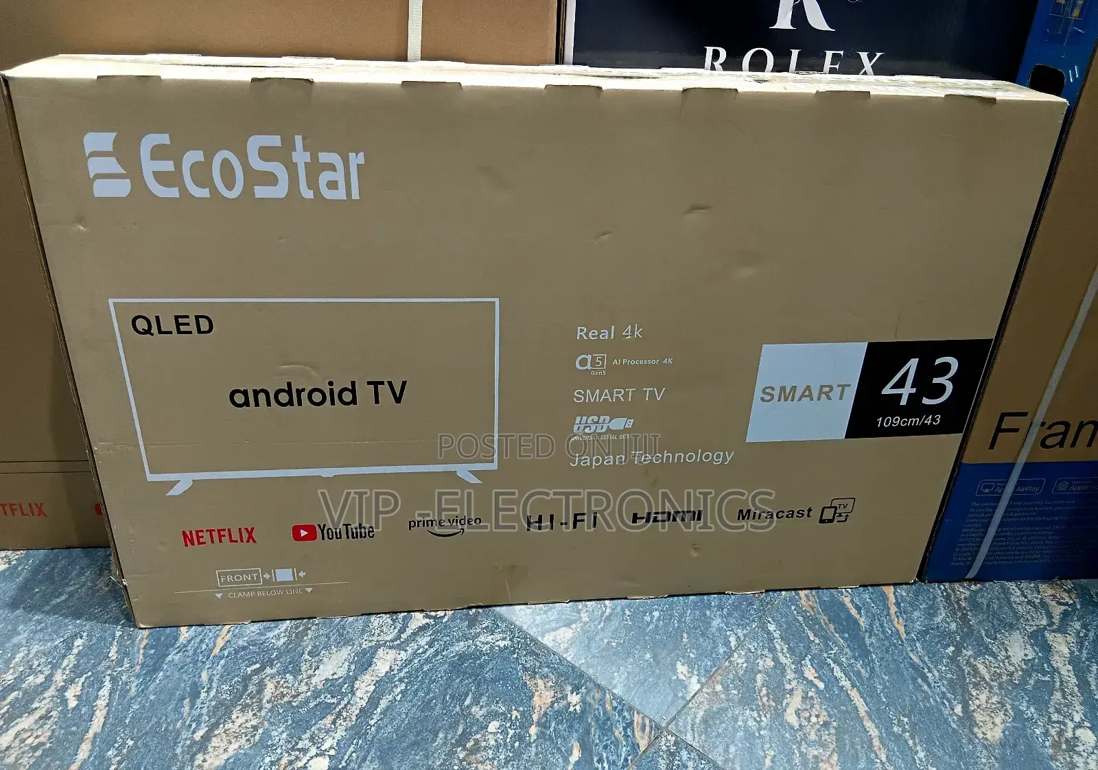 Eco Star 43 Inch Tv Smart Qled Nwe 2025 Model