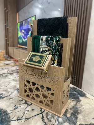 Wooden Prayer Rug Stand And Quran Holder.