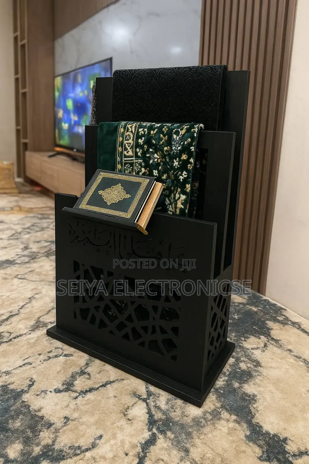 Wooden Prayer Rug Stand And Quran Holder.