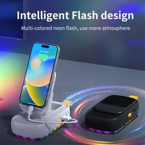 3-in-1 Foldable Phone Holder With Bluetooth Speaker Power Bank