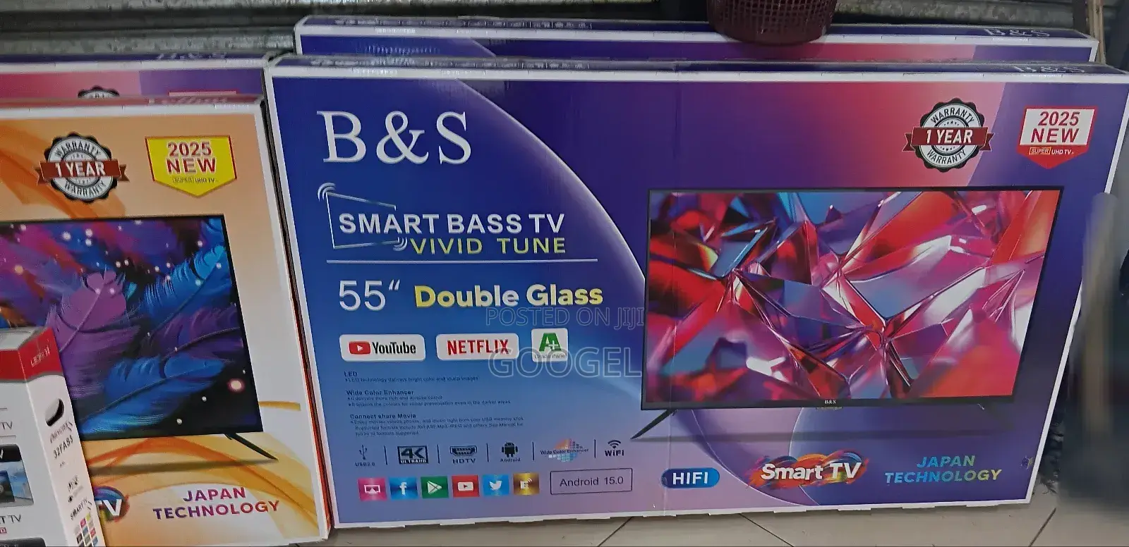 55 Inch B S New 2025 Double Glass Tv