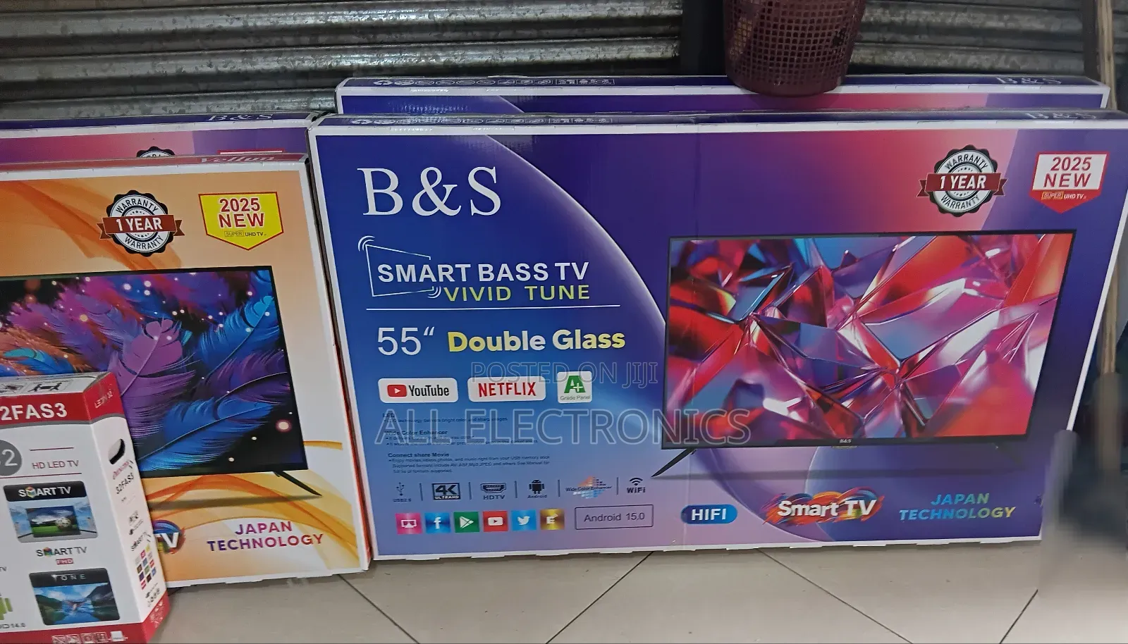 55 Inch B S New 2025 Double Glass Tv