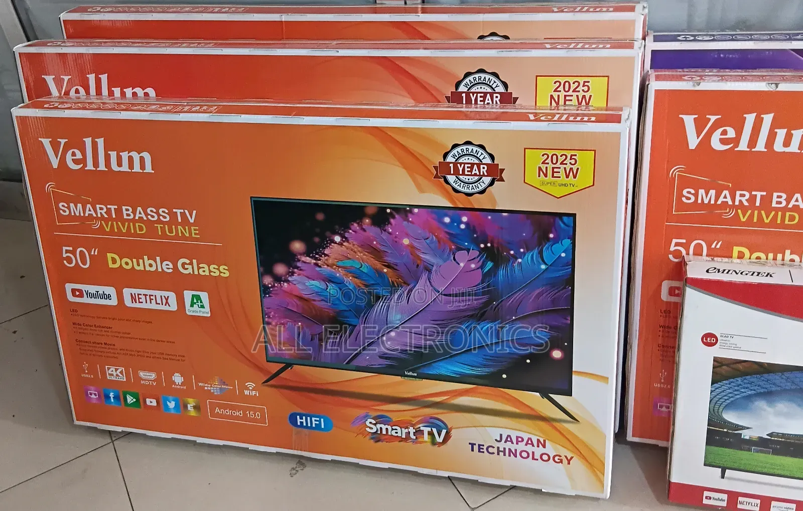 Vellum 50"Inch Smart Bass Tv