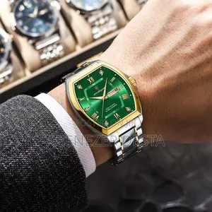 Green Poedagar Luxury Stainless Steel Men's Quartz Watch