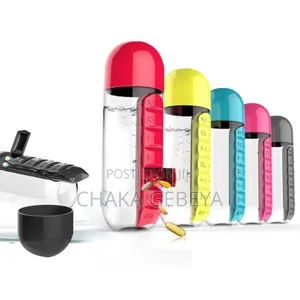 Travel Medicine Water Bottle Organizer -7 Compartments - Health Safe