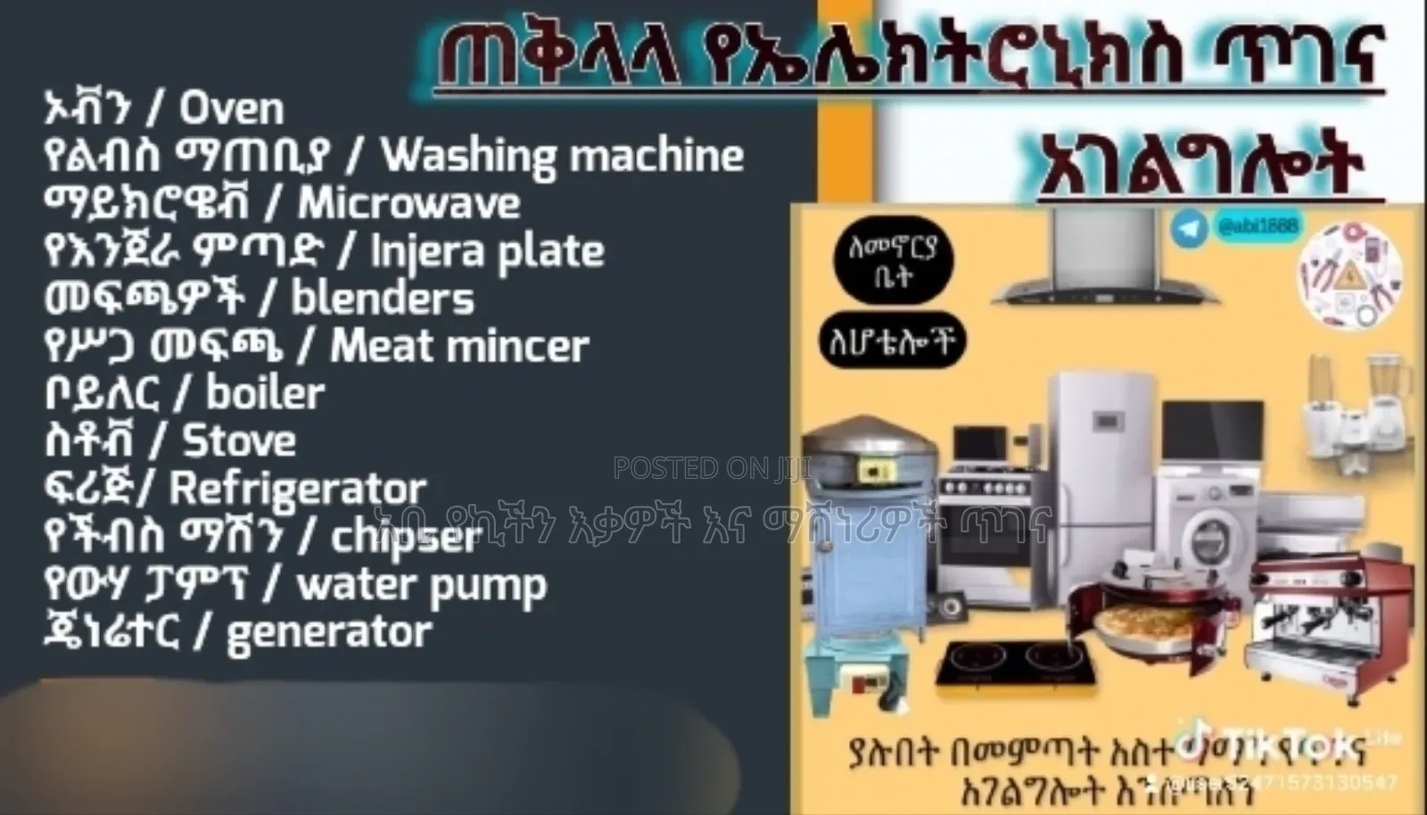 Kitchen Appliances and Electronics Repair Service