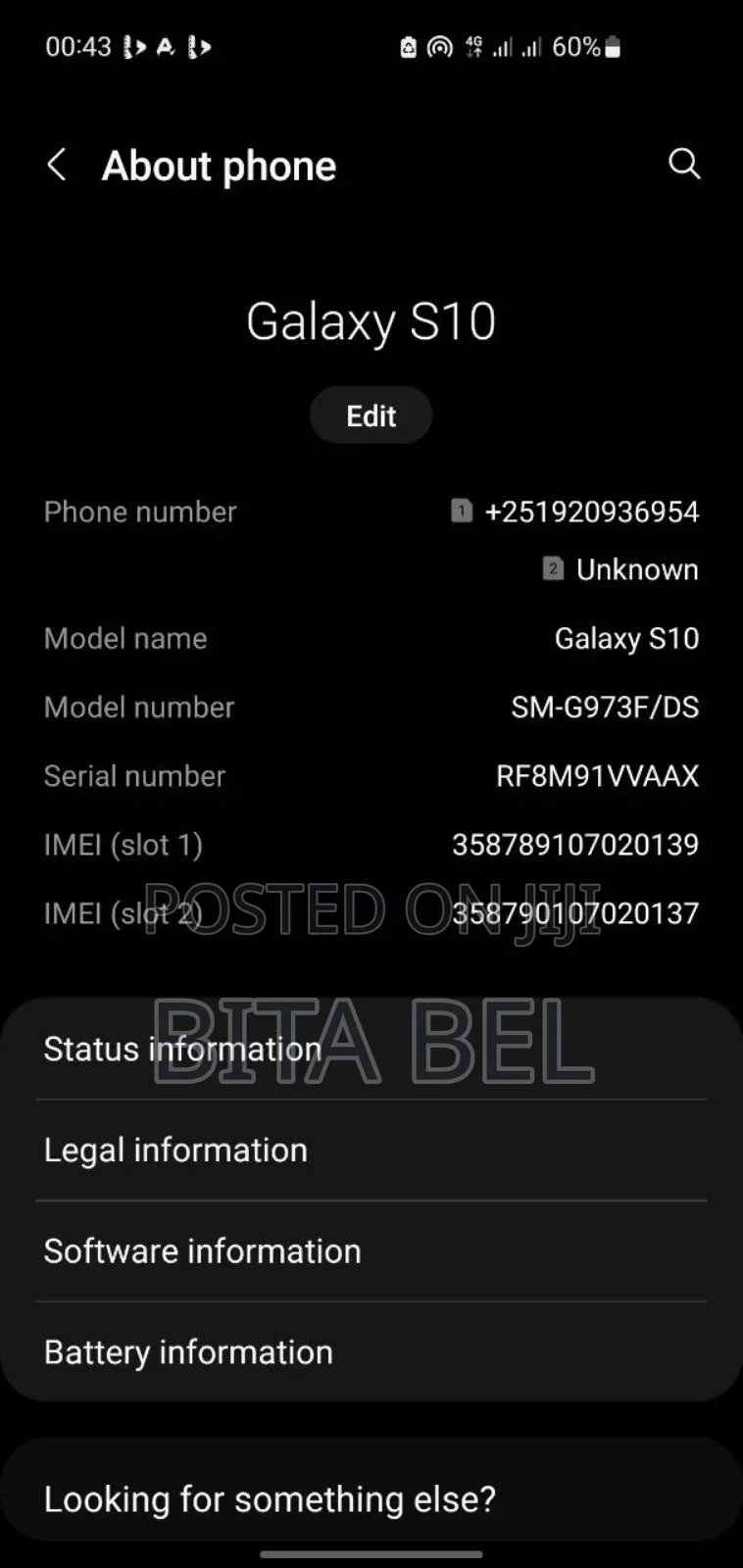 Samsung Galaxy S10 128 GB Black