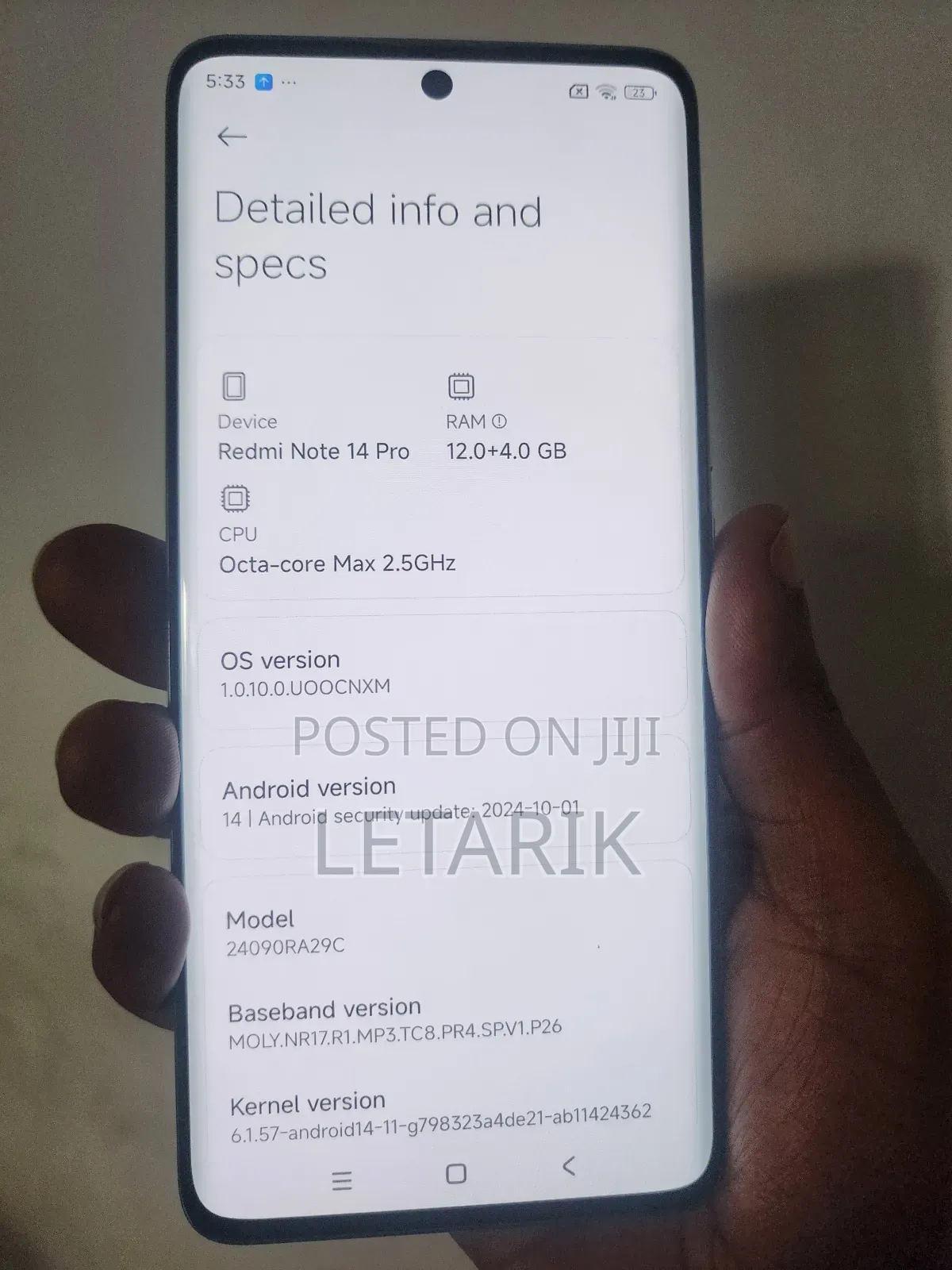 New Xiaomi Redmi Note 14 Pro 5G 256 GB Blue