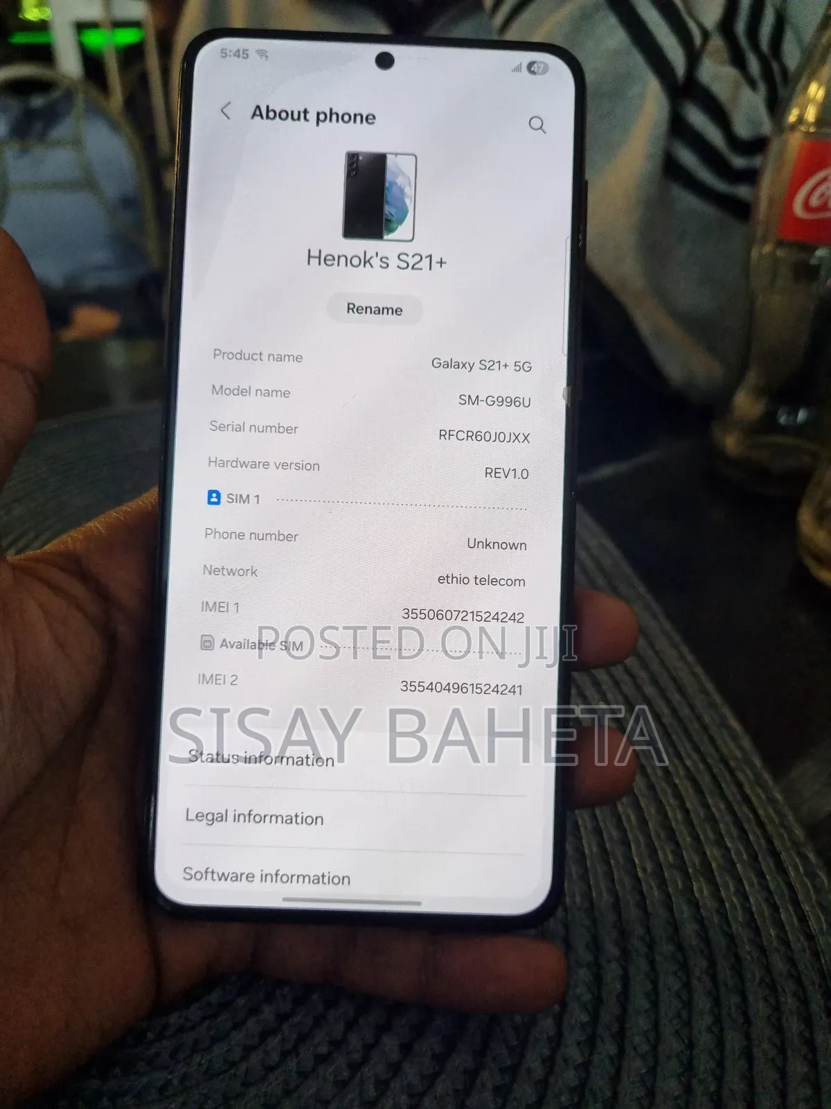 Samsung Galaxy S21+ 5G 128 GB Black