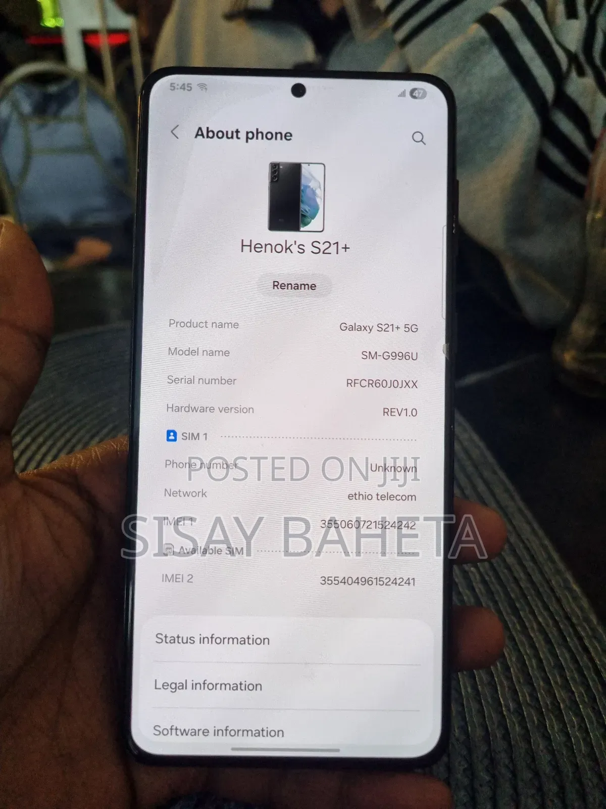 Samsung Galaxy S21+ 5G 128 GB Black