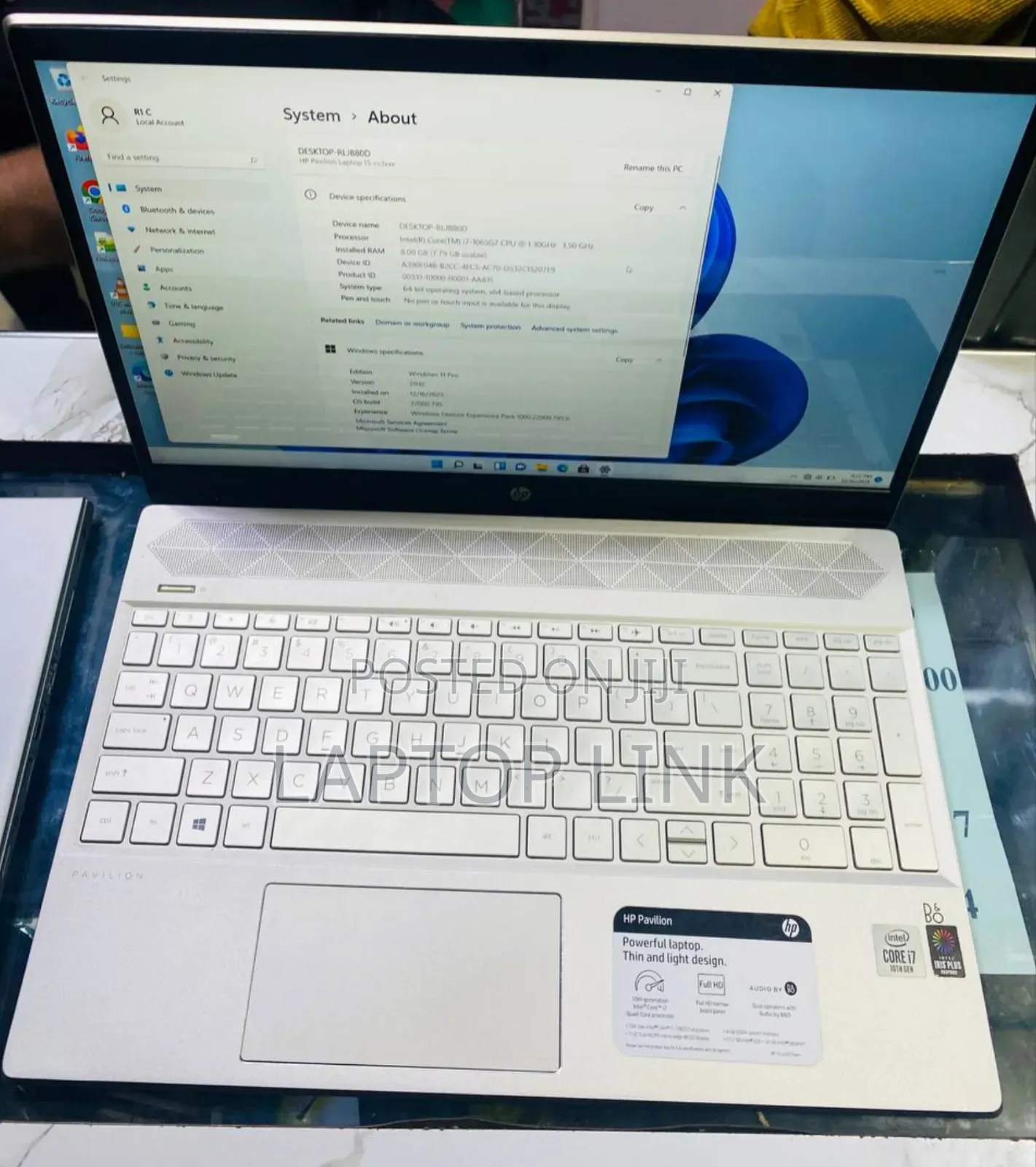 Laptop HP Pavilion 15-cs3063cl 8GB Intel Core i7 SSD 512GB