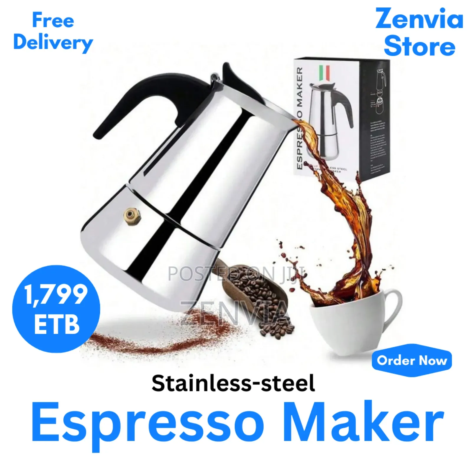 Stainless-Steel Espresso Maker