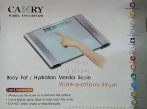 Camry Body Fat /Hydration Monitor Scale Measures ሚዛን 5 በአንድ