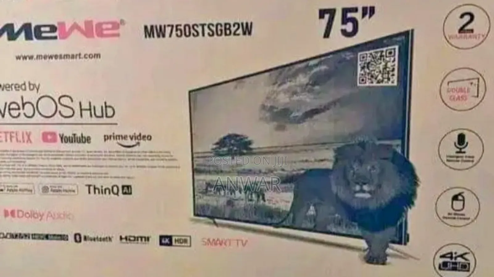 Mewe 75" Webos Hub Uhd Smart Tv