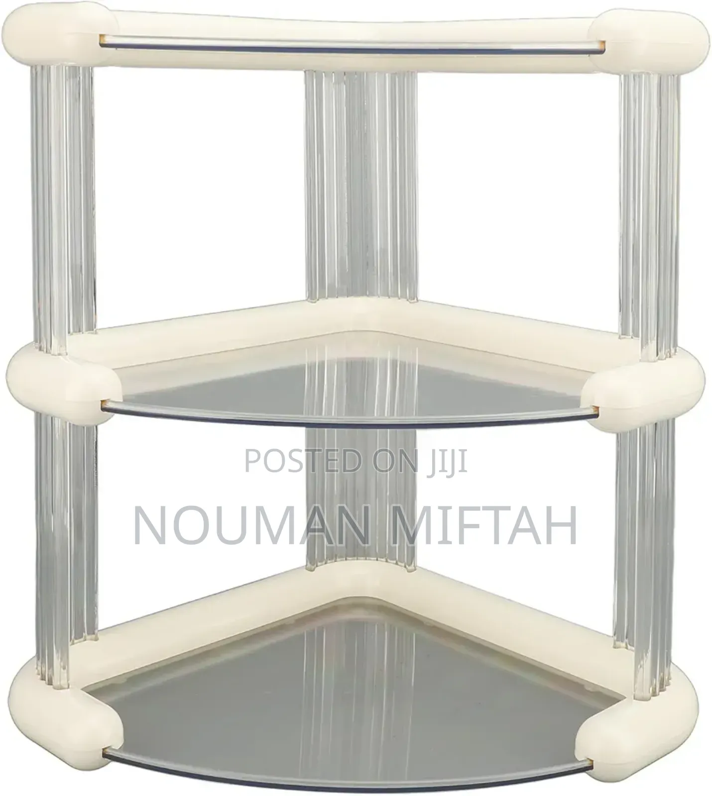 3 Tiers Corner Storage Shelf, Plastic Corner Storage Organizer