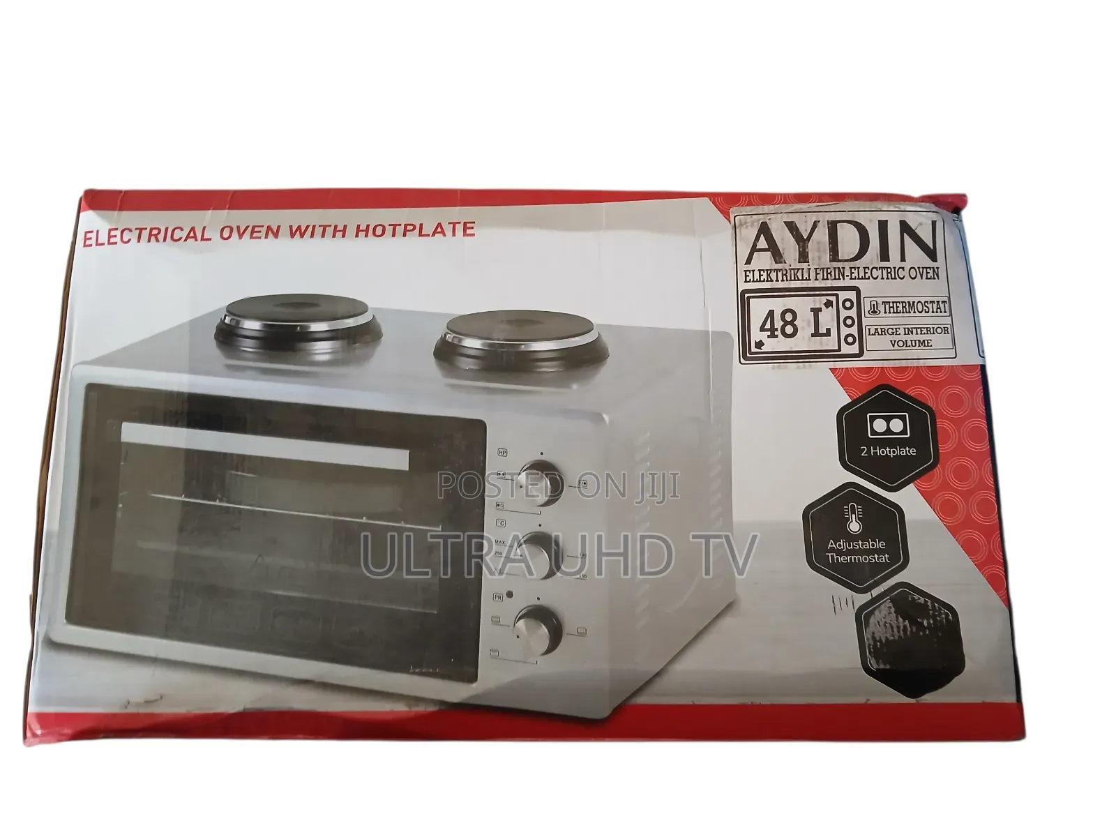 Aydin Electrical Oven With Hot Plate 48 ሊትር የመያዝ አቅም ያለው New Brand