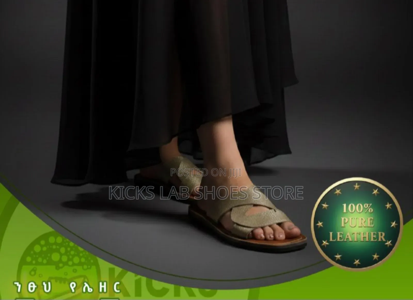 Fashionable Women's Leather Slippers