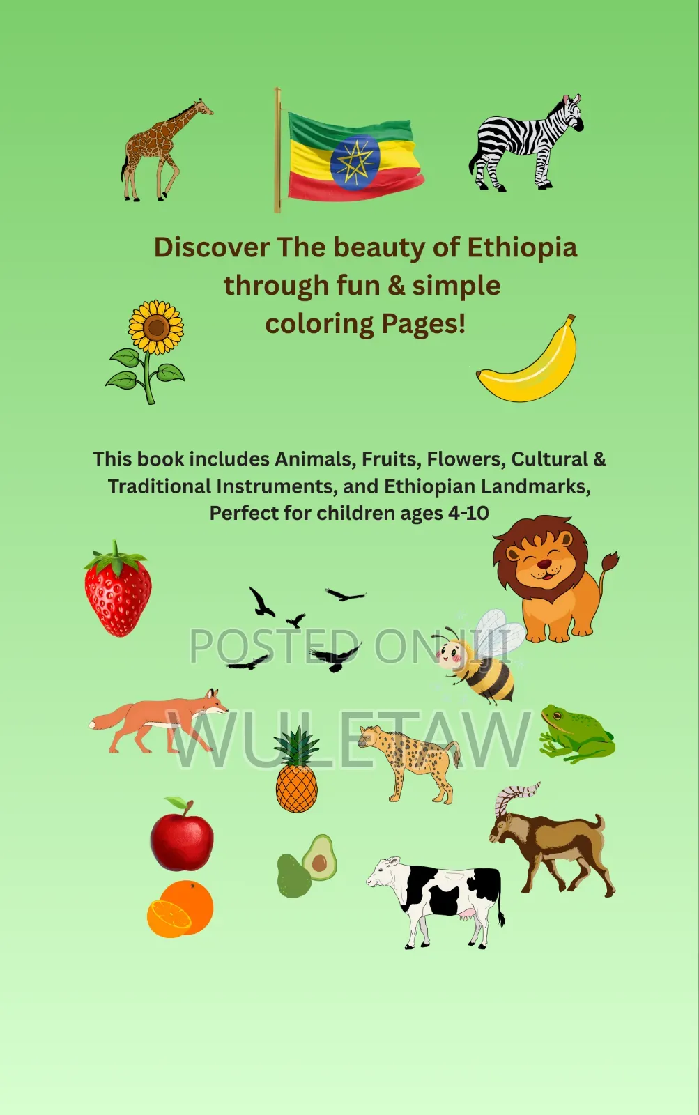 Ethiopian Kids Coloring Book