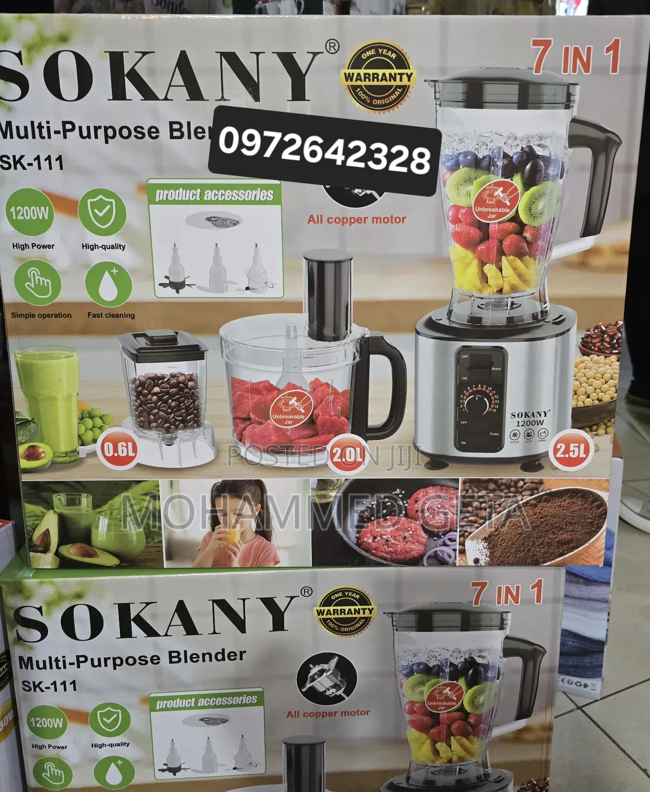 Sokany 7-in-1 Multi-Purpose Blender