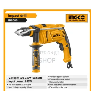 Photo - Multi-Function Impact Power Drill - Drills Into Wood, Metal, Masonry