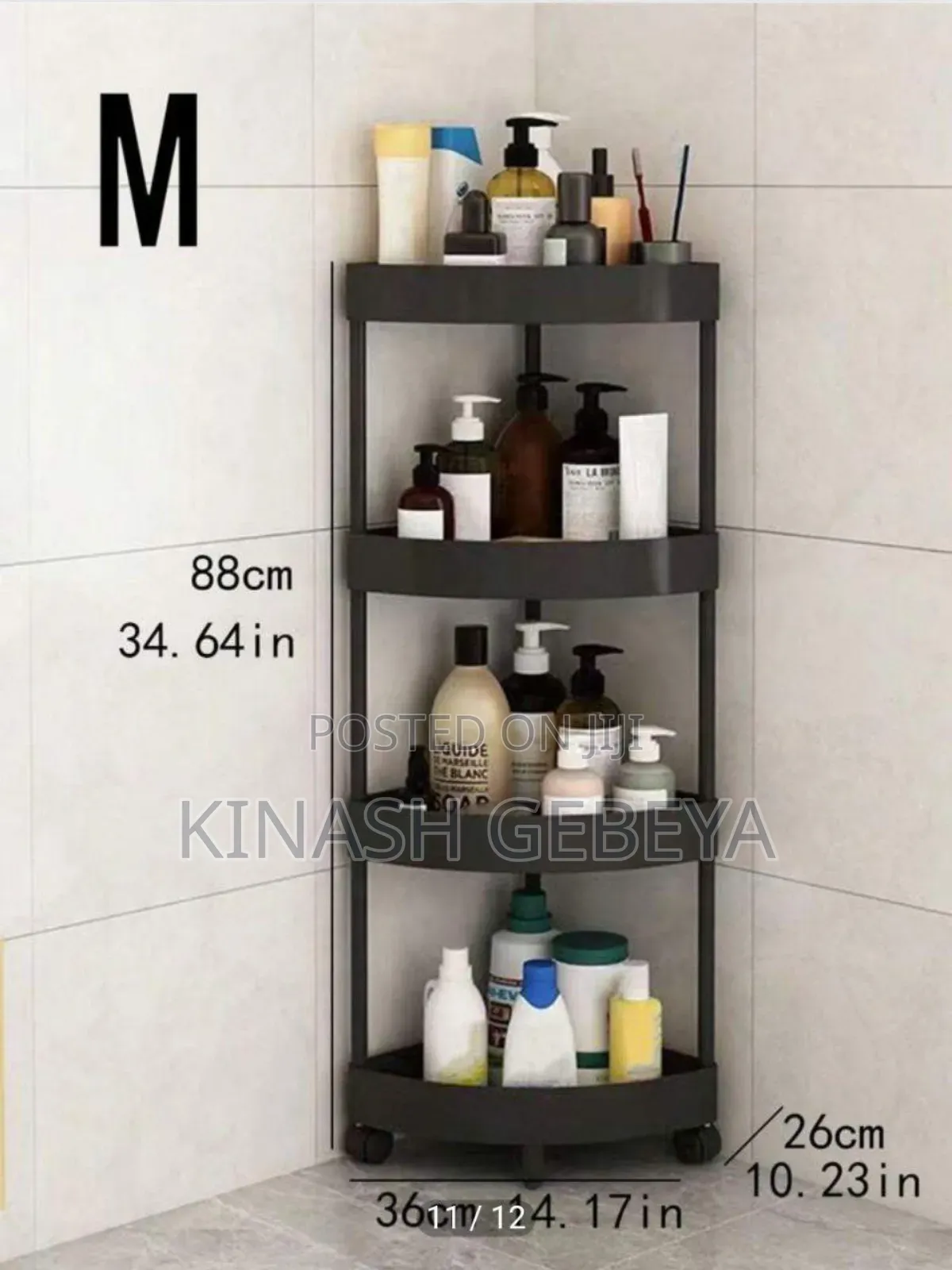 4 Tier Portable Corner Storage Rack