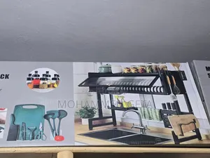 Over-the-Sink Dish Drying Rack Made of Carbon Steel