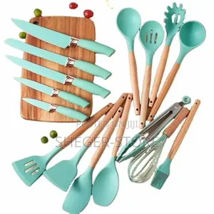 Photo - Orginal Silicone Kitchenware Set ( ከፍተኛ ሙቀት ሚቋቋም, ኪችንዎን ሙሉ የሚያደርጉ)