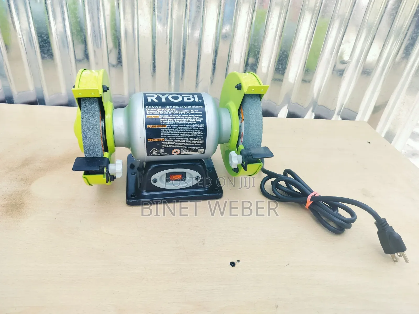 Bench Grinder Ryobi Brand Use With Converter 120 V, 60hz