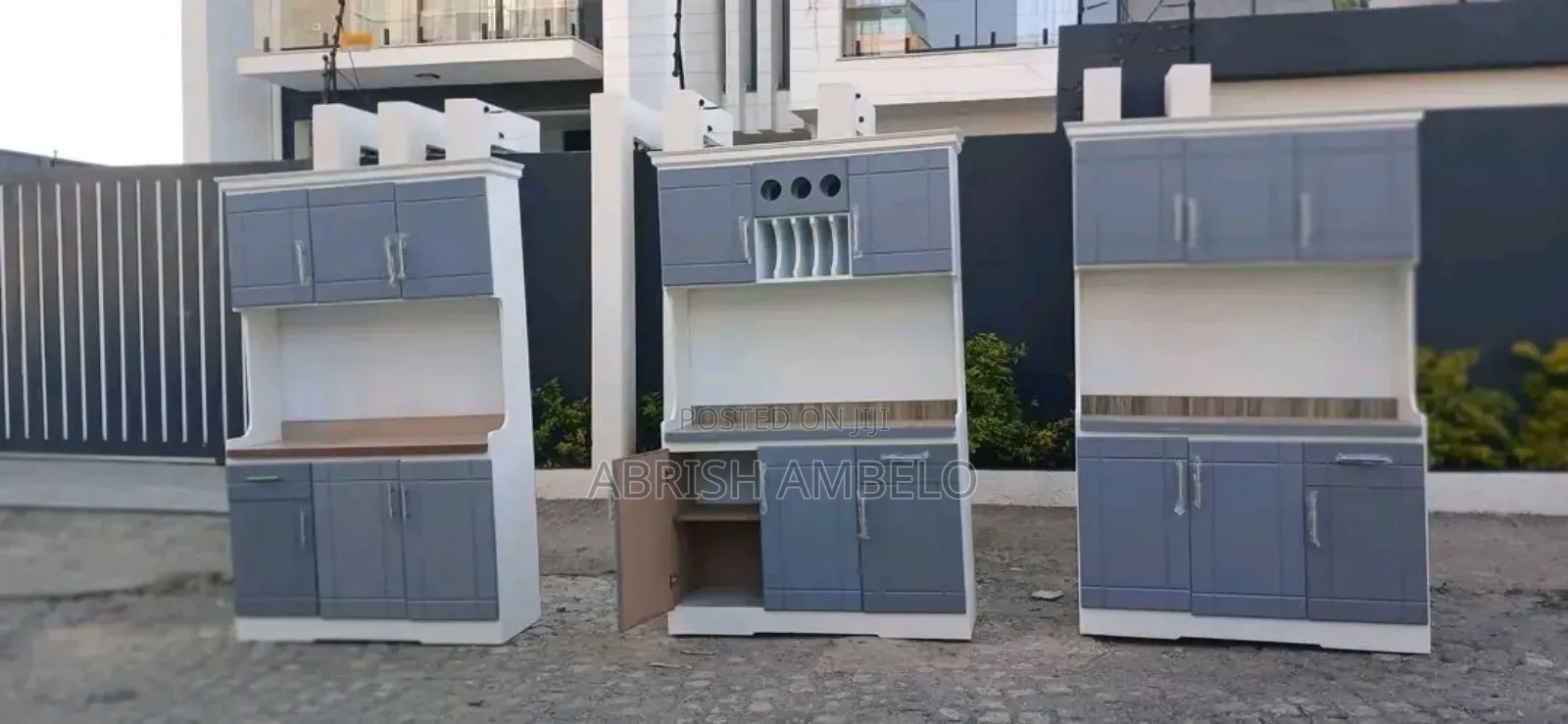 Gray Color 120 Kitchen Cabinet