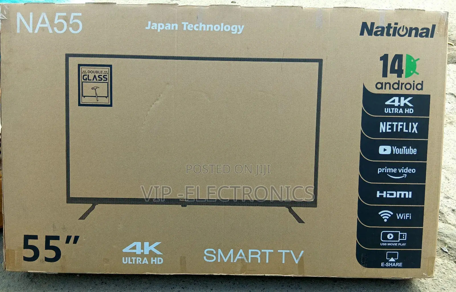 National 55 Inch Tv Smart Android 14.0 Nwe 2025 Model