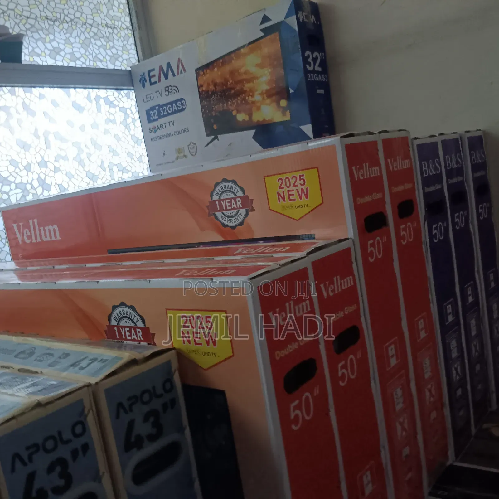 Vellume Smart Tv 50 Inch Andraid Doubel Gelass Adis Brand 2025 Mod