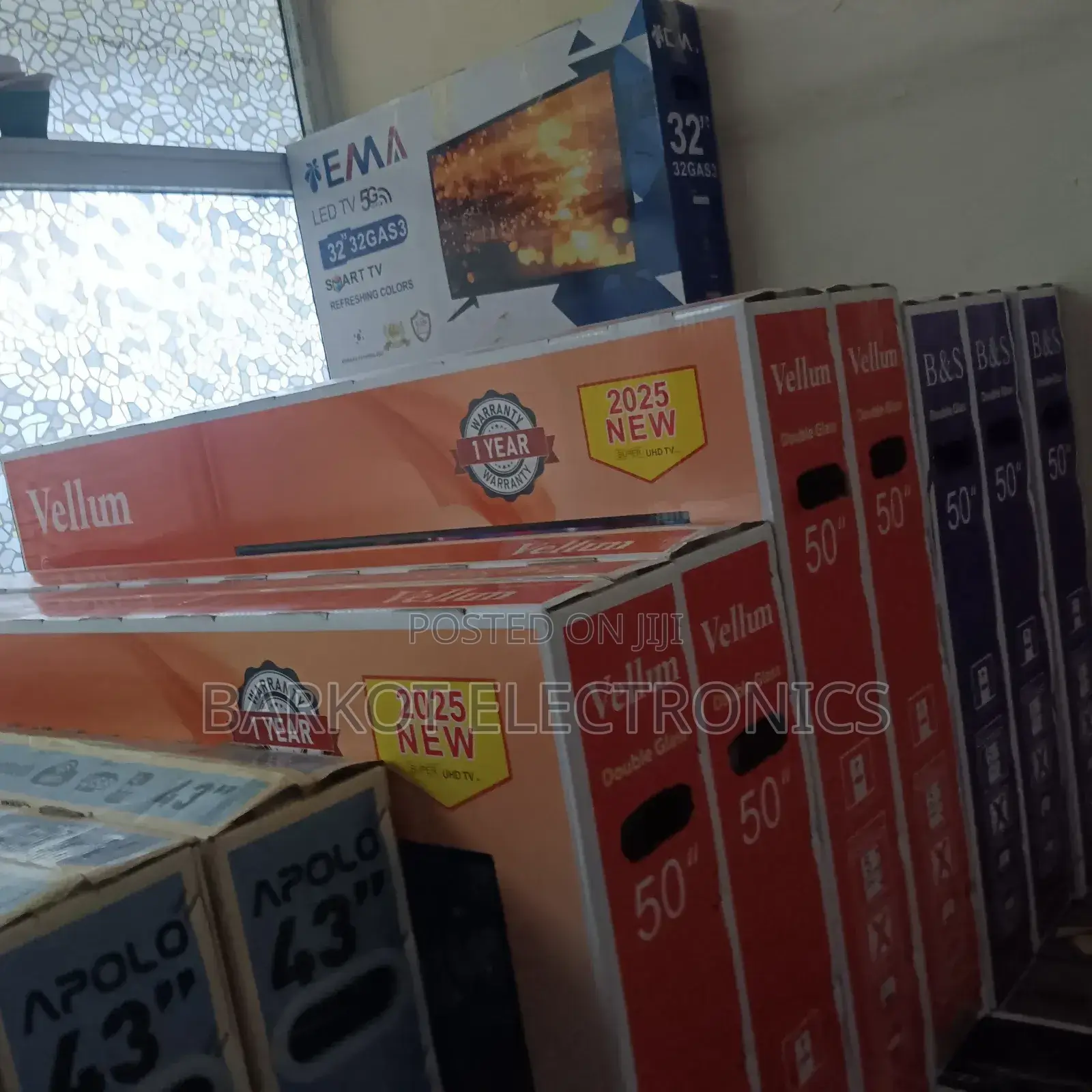 Vellume Smart Tv 50 Inch Andraid Doubel Gelass Adis Brand 2025 Mod