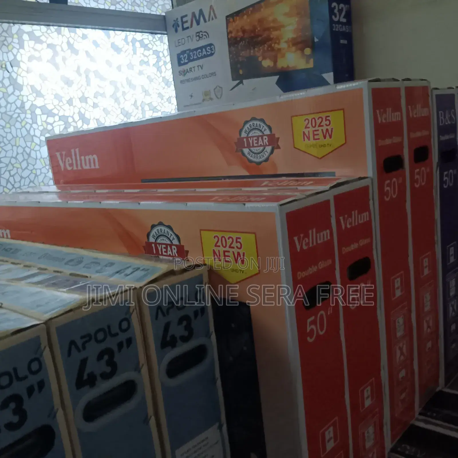 Vellume Smart Tv 50 Inch Andraid Doubel Gelass Adis Brand 2025 Mod