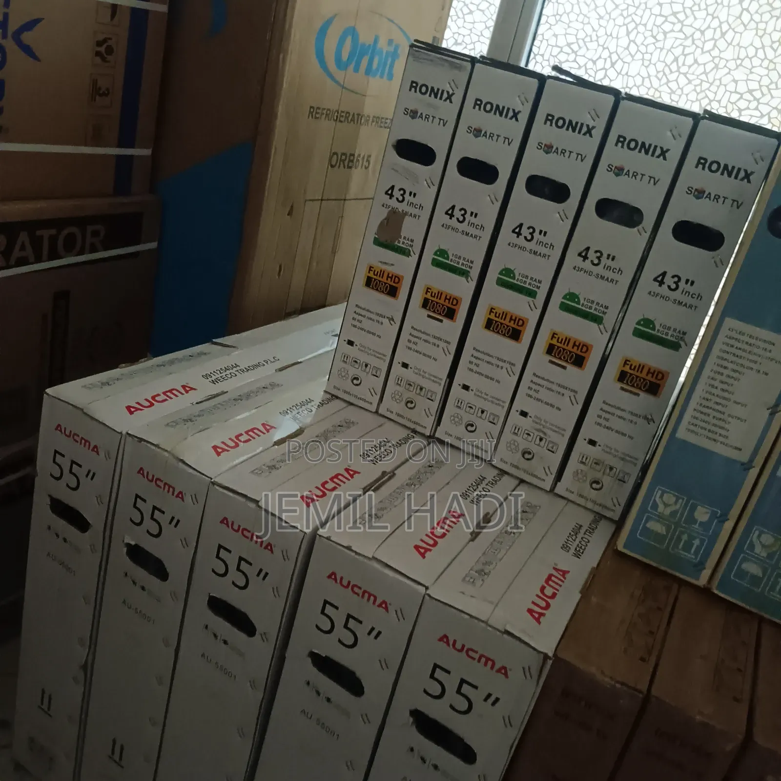 Acuma Smart Tv 55 Inch Andraid Doubel Gelass New Adis 2025 Model