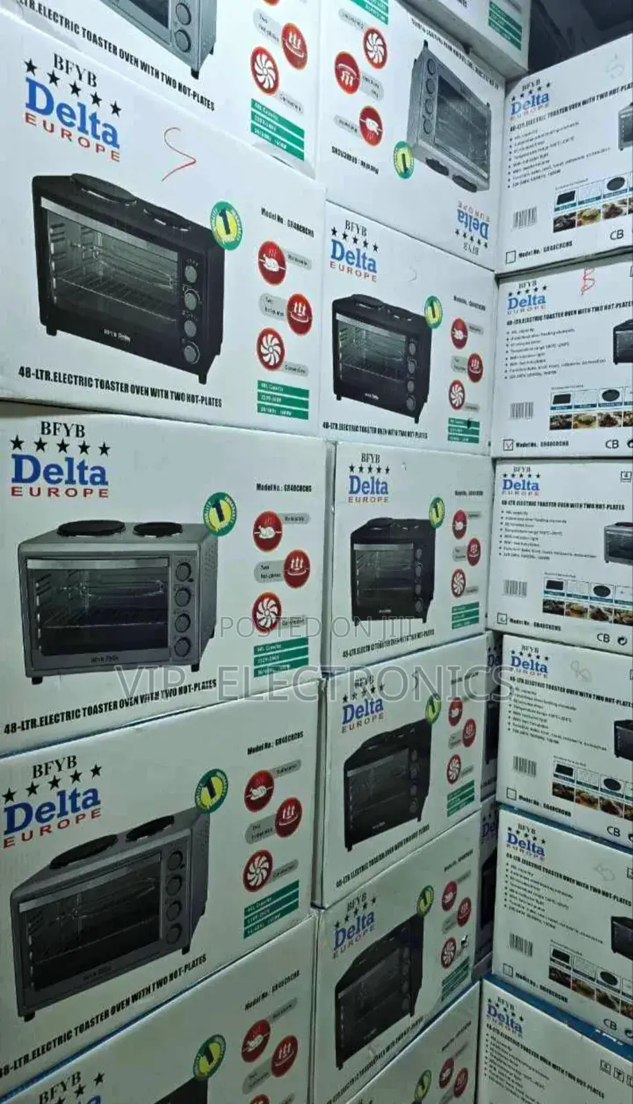 Bfyb Delta Mini Oven 48lietr ከላይ 2plate ያለው Grill ያለው ያሟላ