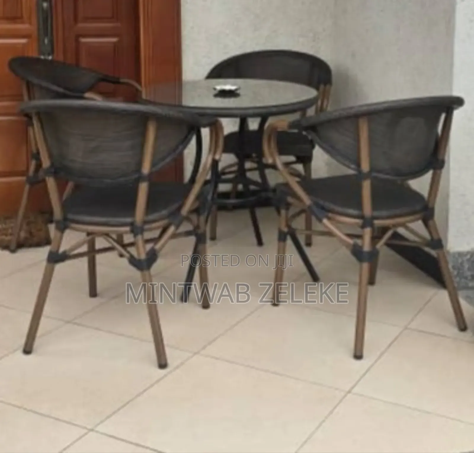 Cafe Table and Cahir