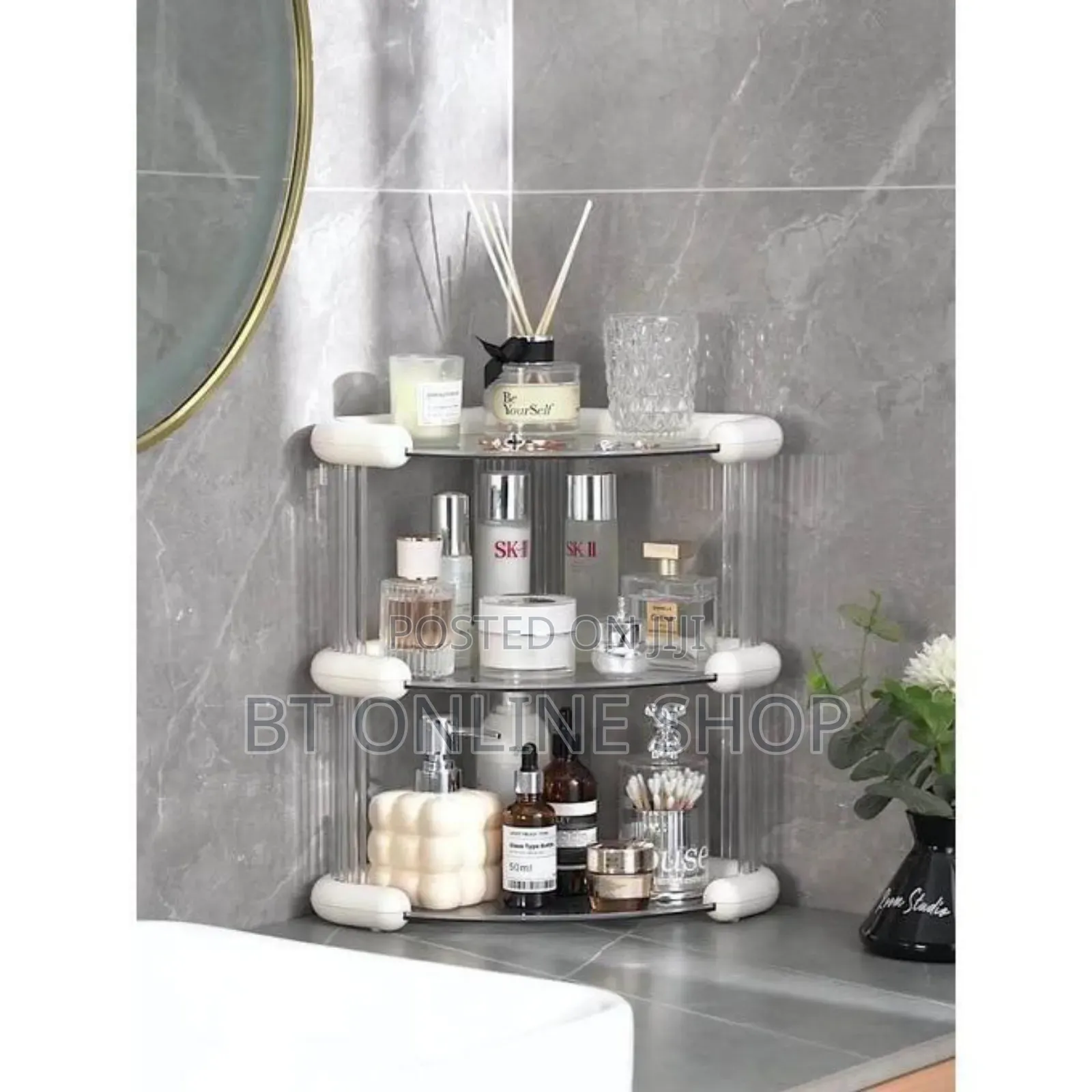 3 Tiers Corner Cosmetics Storage Shelf