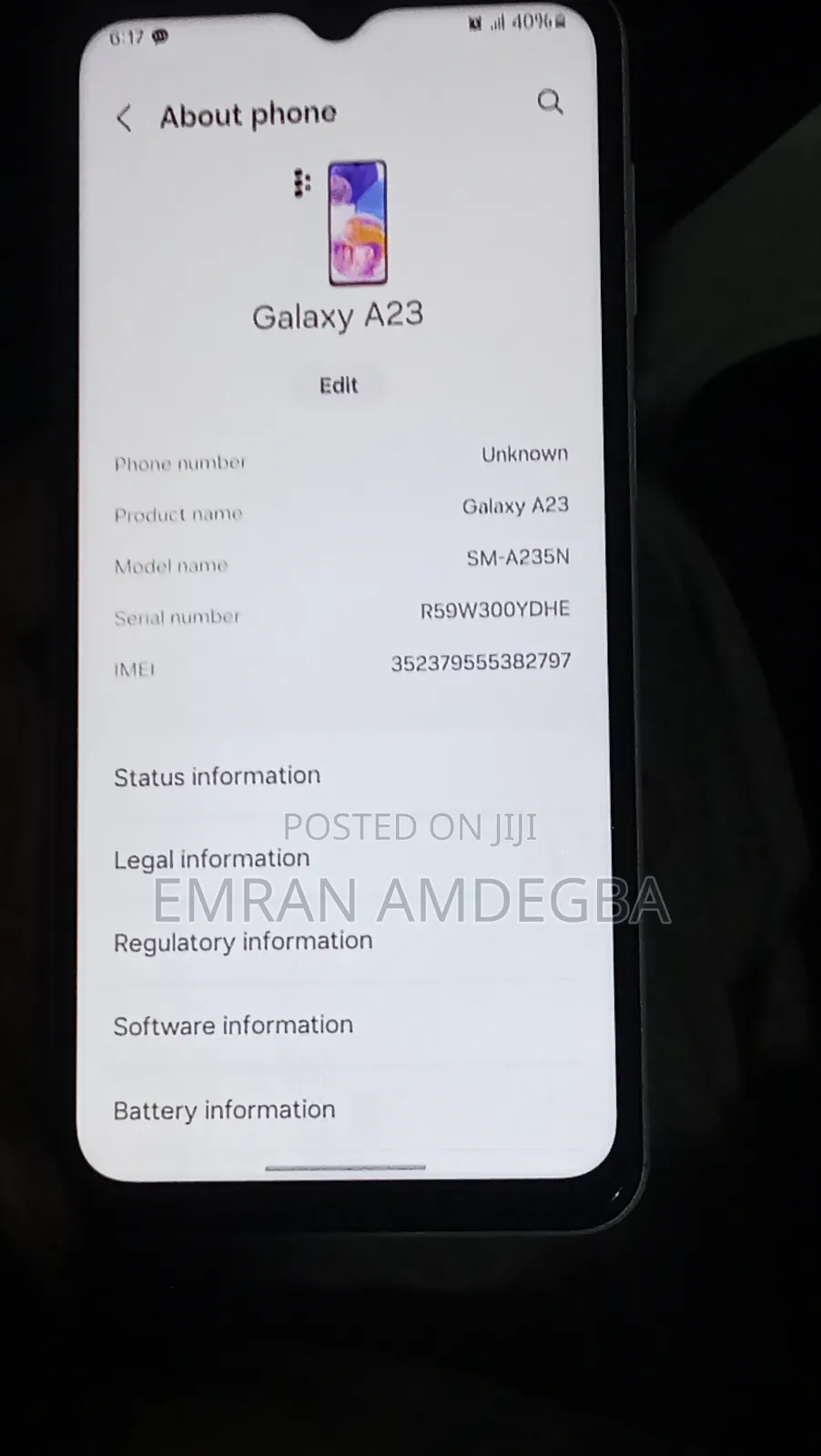 Samsung Galaxy A23 128 GB White