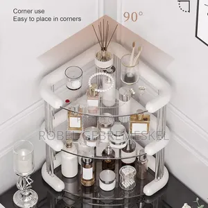 Photo - 3 Tiers Corner Cosmetics Storage Shelf