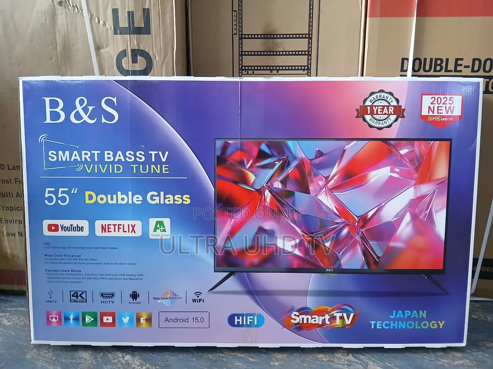 B at S 55 Inches Smart Android Tv New Arrival 2025 Youtube and Wifi Access