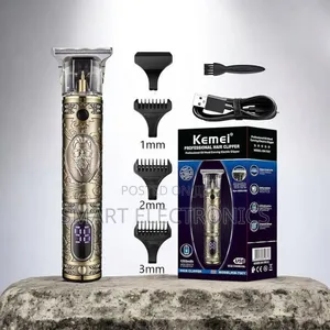 Kemei የፀጉር ማስተካከያ የራስ ፀጉር እና ፂምን በስርአት እና በጥራት